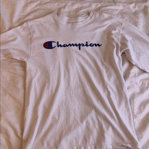 white champion long sleeve t-shirt